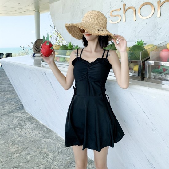 Bavbukwu Crossover Swim Dress Swimsuit Bavbukwu Crossover Swim Dress Swimsuit