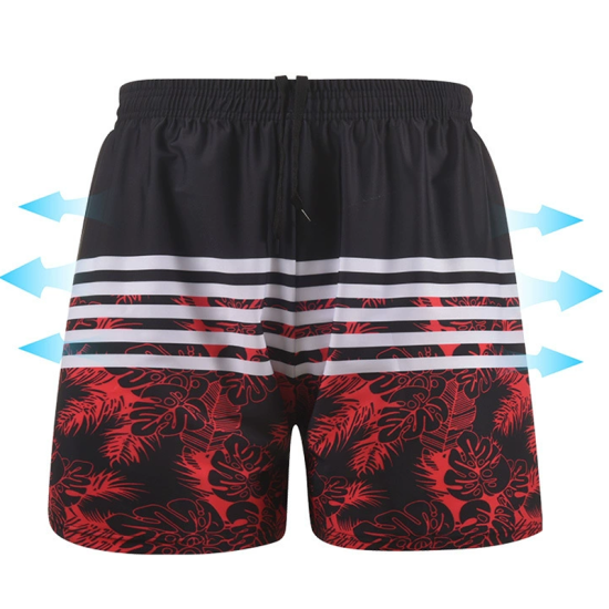 Bavbukwu Men's Striped Print Swim Trunks - 5-Inch Casual Board Shorts for Vacation, Plus Size, Trendy Summer Beachwear Bavbukwu Men's Striped Print Swim Trunks - 5-Inch Casual Board Shorts for Vacation, Plus Size, Trendy Summer Beachwear