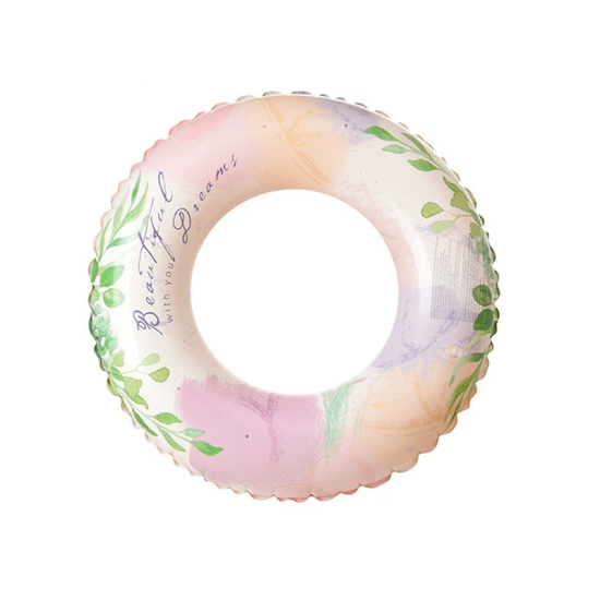 Bavbukwu Anti-Tip Swim Ring for Adults & Kids - Reinforced Inflatable Safety Buoy, Soft Floating Pool Toy with Quick-Dry Design for Water Play & Learning